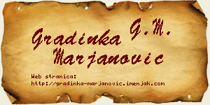 Gradinka Marjanović vizit kartica